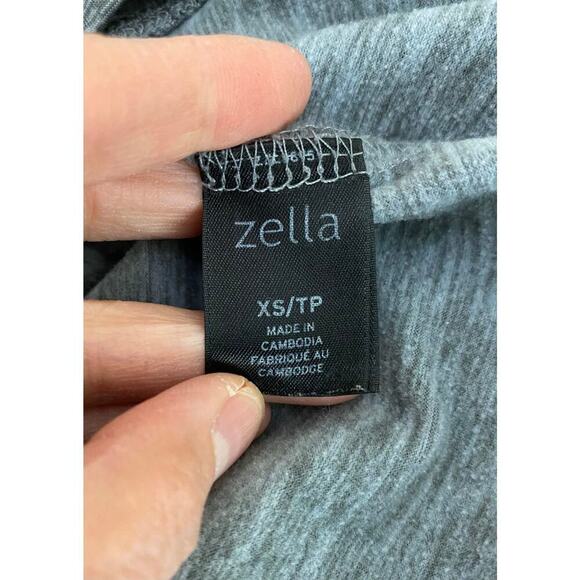 Zella Women's XS Gray Heathered Athletic V-Neck Hoodie - Picture 6 of 8